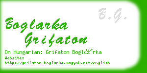 boglarka grifaton business card